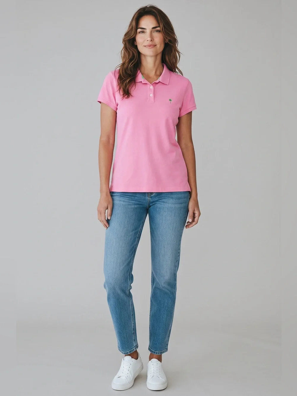 Lilly Pulitzer Short Sleeve Polo Shirt // Pink // XL